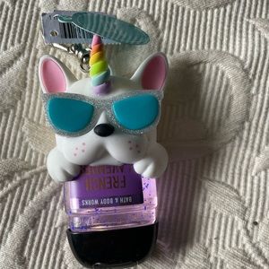 Bath and Body Works French Bulldog unicorn w/Sunglasses Pocketbac Holder